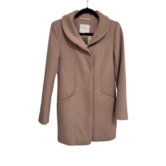 Aritizia Wilfred Cocoon Coat in Blush Pink